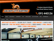 Tablet Screenshot of galwaycitykarting.ie